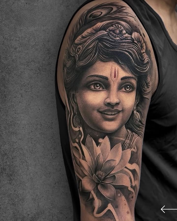 Hyper-Realism Masterpiece: Lord Krishna Tattoo Artist in Pune