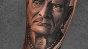 Swami Samarth Tattoo | Realistic Black & Grey Spiritual Tattoo in Pune